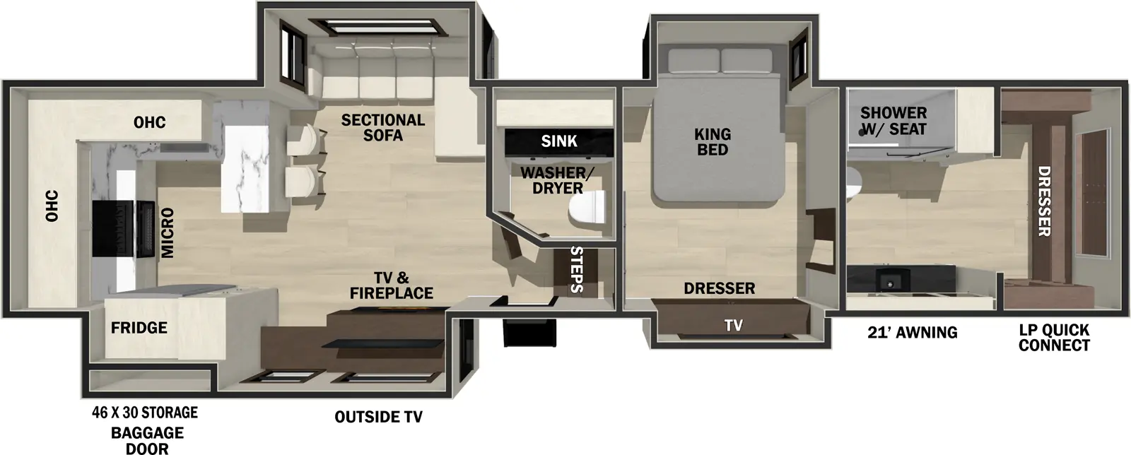 Cedar Creek 385RK Floorplan